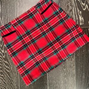 Copper Key Red and Green Plaid Mini Skirt